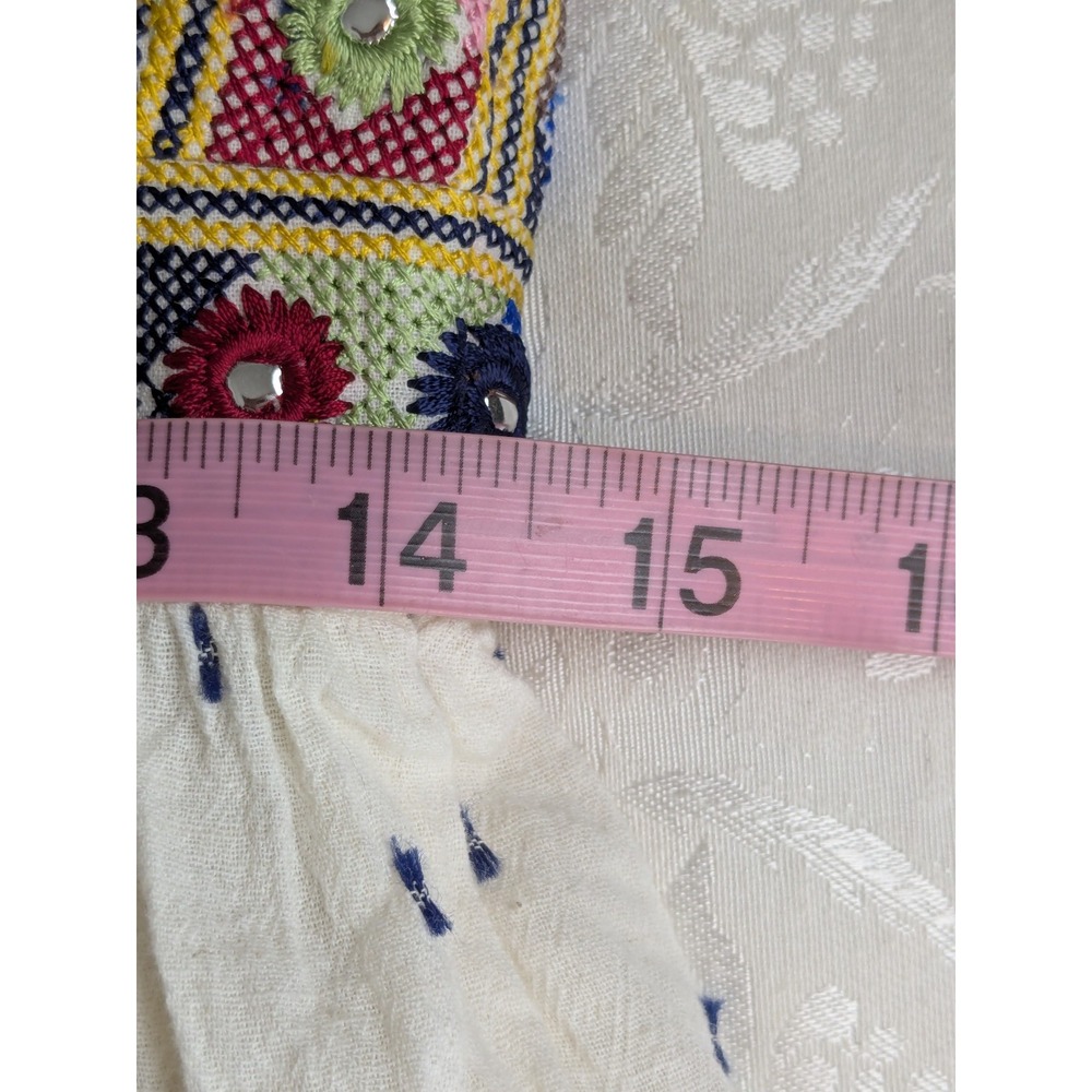 PAYAL PRATAP Anthropologie Norah Dress Embroidered Boho Midi Dress Size 2 - Picture 11 of 13